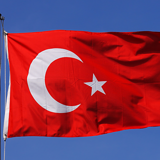 wehende türkische Flagge