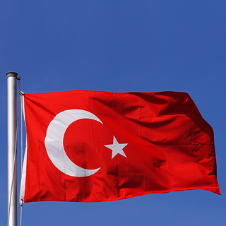 wehende türkische Flagge