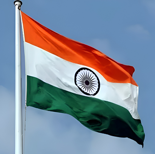 wehende indische Flagge